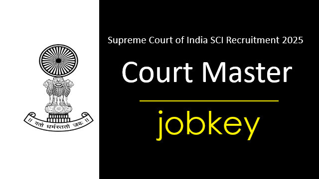 Supreme Court SCI Court Master Online Form 2025-jobkey
